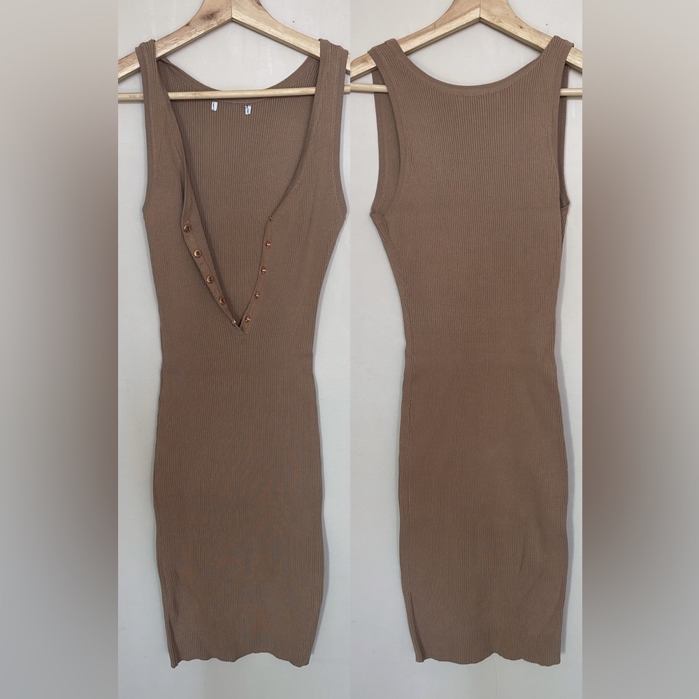 Tight & Sexy Brown Mini Dress